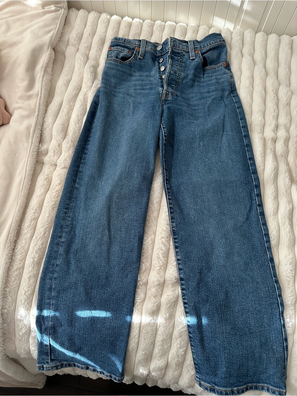 LEVI Ribcage Straight Ankle, Wide Leg Womens Jeans